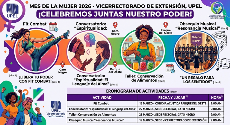 UPEL celebra el Mes de la Mujer con actividades de bienestar, espiritualidad y cultura
